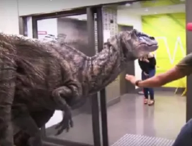Как ще реагирате, ако срещнете динозавър? (ВИДЕО)