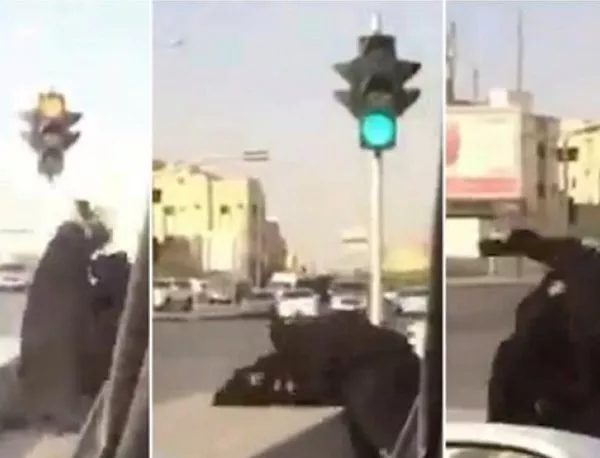 И в Саудитска Арабия се бият за засичане на пътя... жени с бурки (Видео)