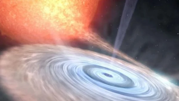 Космически вятър от черна дупка (ВИДЕО)
