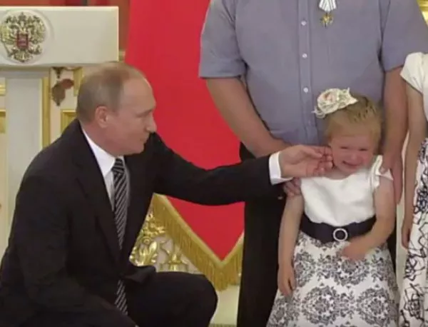 Дете се разплака неудържимо заради Путин (Видео)
