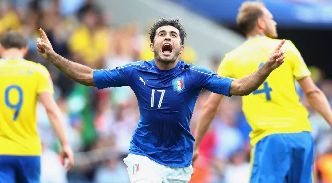 "Бразилски" гол прати Италия на елиминациите на Евро 2016