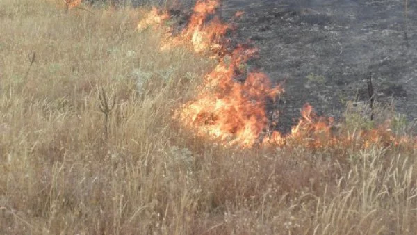 Пожарът край Харманли все още не е локализиран