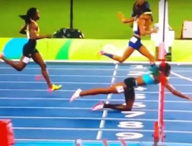 Бегачка спечели златото на 400 м с плонж (Видео)
