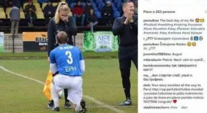 ВИДЕО: Футболист предложи брак на съдийка на терена