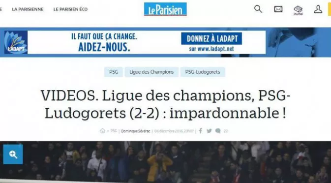 Френската преса: Огромен провал! Лудогорец държа в шах ПСЖ!