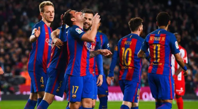 Лудост: Реакцията на футзалния Барселона на победния гол срещу ПСЖ
