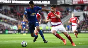 Бой и комични ситуации в края на мача между Мидълзбро и Ман Юнайтед (ВИДЕО)