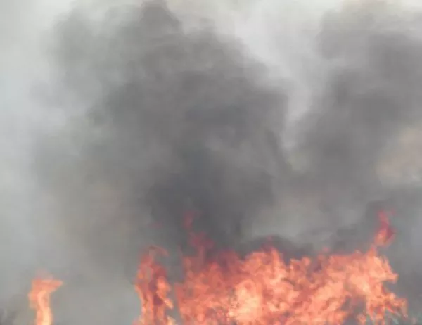 Пожар пламна в склад край петричко село 