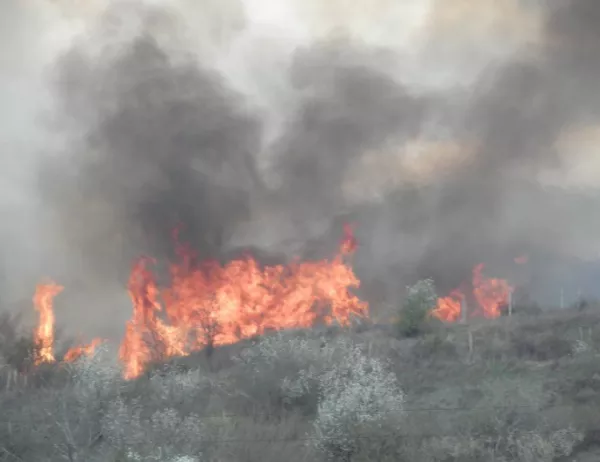 Военни гасят пожар край свиленградското село Маточина