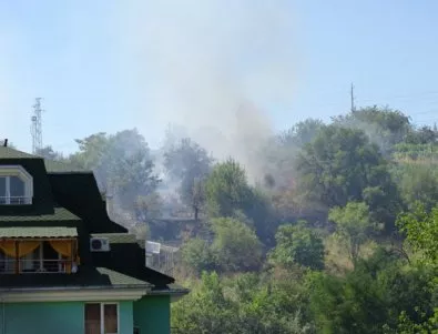 Пожар зад университета в Благоевград
