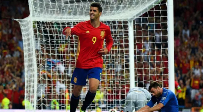 Алваро Мората с куриозен пропуск за Испания срещу Босна (ВИДЕО)