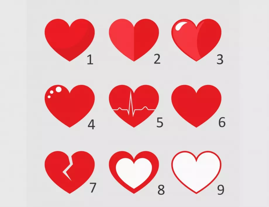 Избери си сърце от 1 до 9 и виж късмета си в ЛЮБОВТА