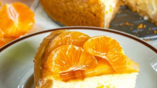 Вкусен чийзкейк с мандарини
