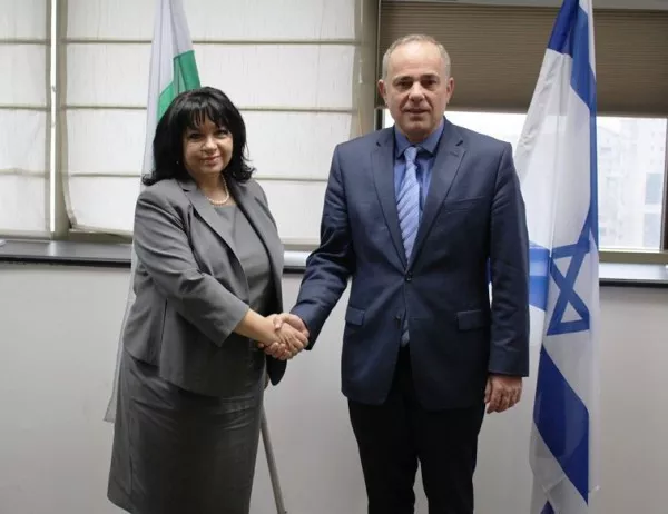 В Тел Авив Теменужка Петкова обсъди възможностите за доставка на газ от Израел за България