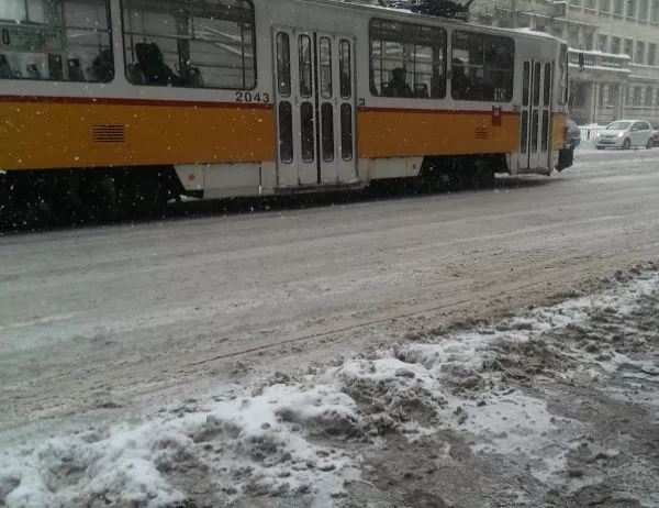Няколко трамвайни линии са отклонени в София