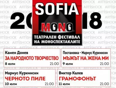 Театралният фестивал “СОФИЯ МОНО 2018” за осми път - от 7 до 17 юли