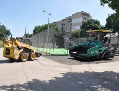 Община Видин асфалтира около новите площадки в комплекс 