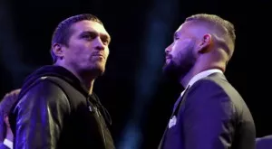 ВИДЕО+СНИМКА: Белю подари на Усик нежна целувка след нокаута