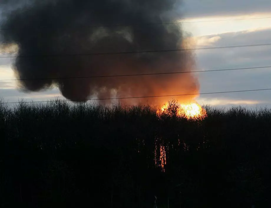 Експлозия на газопровод до Санкт Петербург (ВИДЕО)