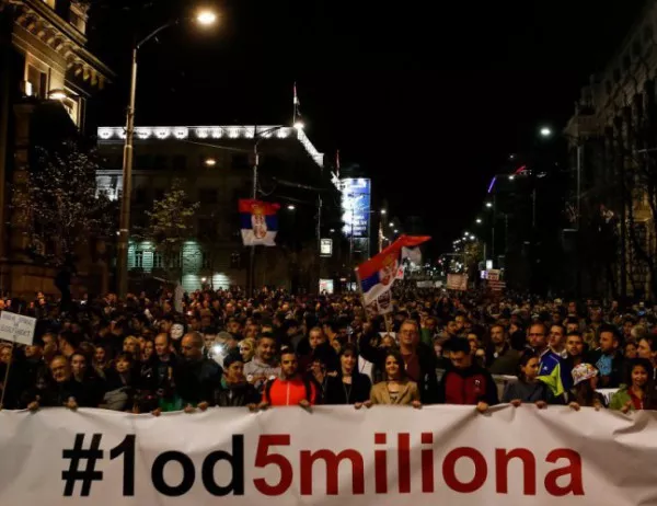 Пореден протест срещу Вучич в Белград