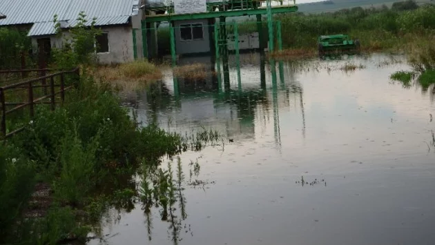 Стотици декари в село Караманово са залети след поройни дъждове