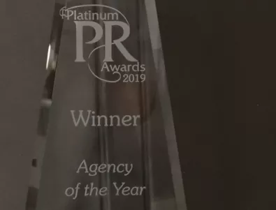 Българска компания бе обявена за ПР Агенция на годината за цял свят на Platinum PR Awards 2019 на PR News