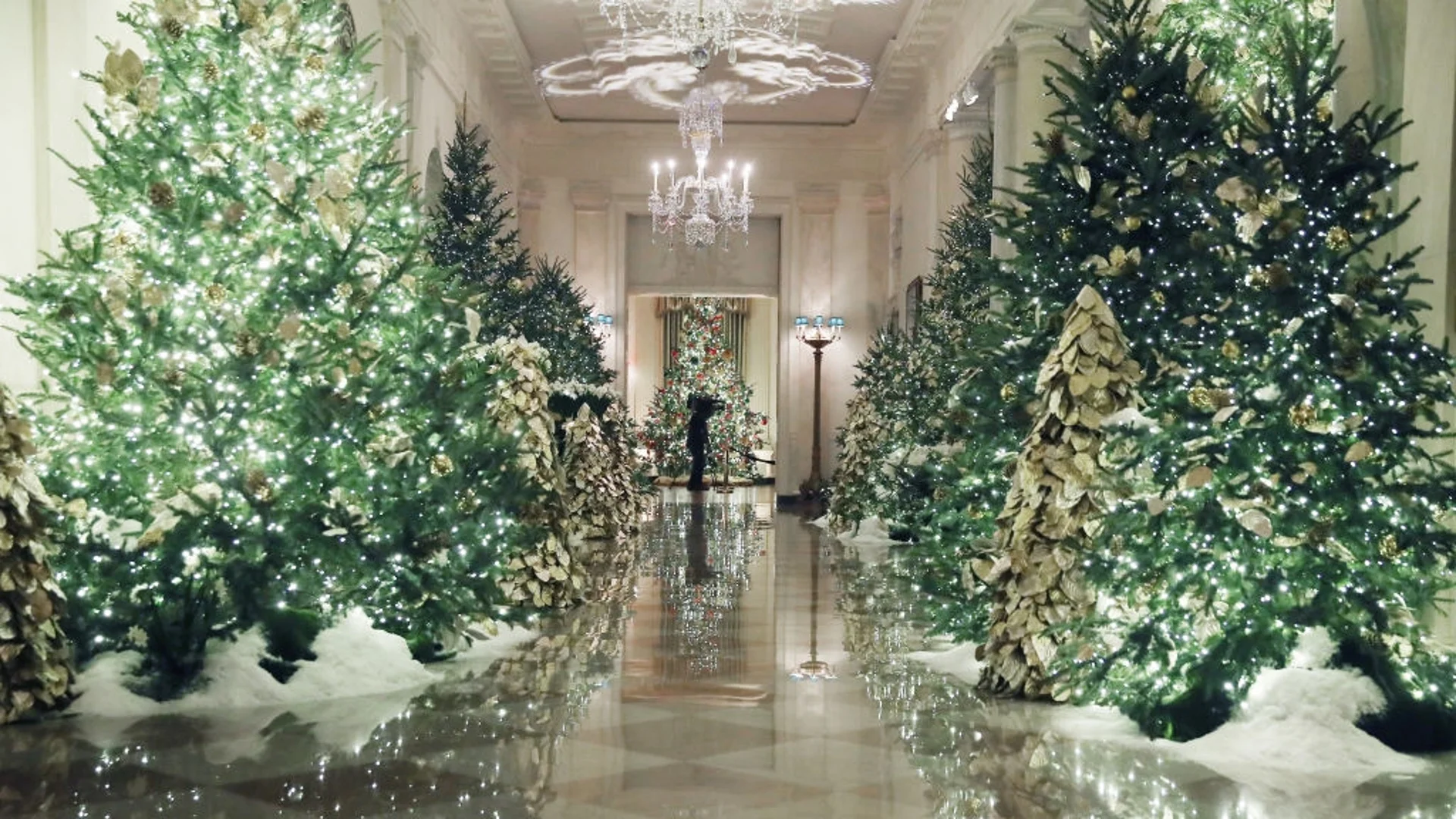 Вълшебство в Белия дом: Шейната на Дядо Коледа виси във въздуха (ВИДЕО и СНИМКИ)