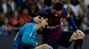 Барселона отговори на Куртоа, който подцени Меси преди Ел Класико