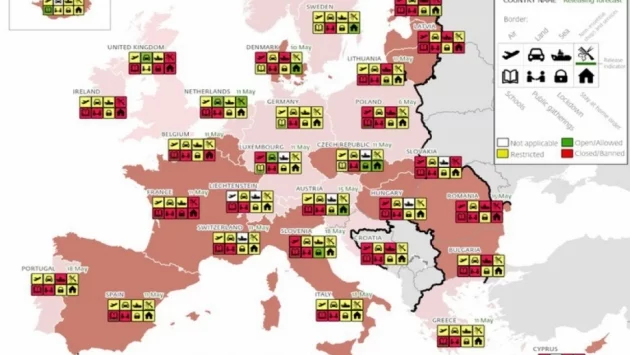 Нова карта показва къде в Европа можеш да пътуваш и при какви условия
