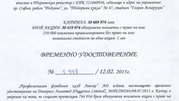 Акциите на "Левски" вече са в Павел Колев, призна Сашо Диков