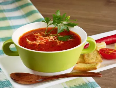 Кремообразна доматена супа с макарони: Оригинална рецепта