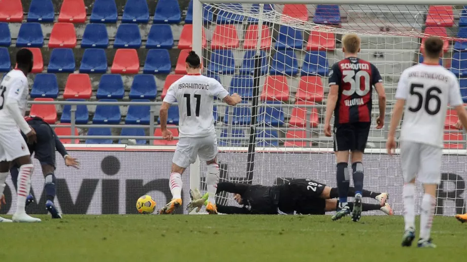 Милан се съвзе от загубите, получи две дузпи и взе важна победа срещу Болоня в Серия А
