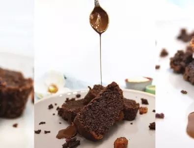 Лесен шоколадов кекс с домашно сладко