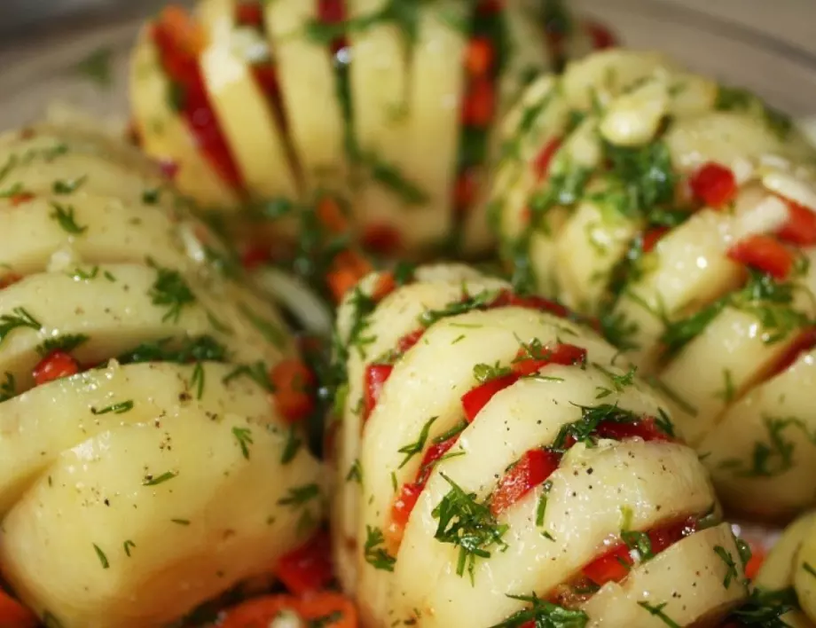 Вечеря за 15 минути – печени картофи със зеленчуци