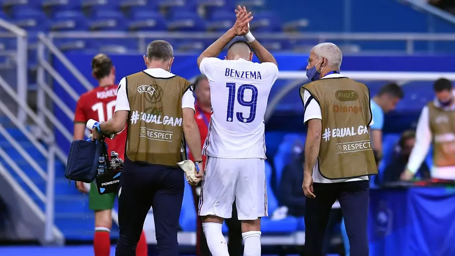 Стана ясно колко време ще почива Карим Бензема, след като се контузи в мача срещу България