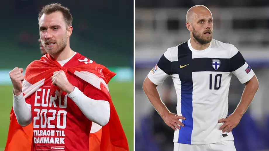 Дания посреща непредсказуемия дебютант Финландия на Европейското първенство по футбол