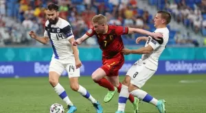 Белгия "удари рамо" на Дания и записа 3 от 3 на Евро 2020