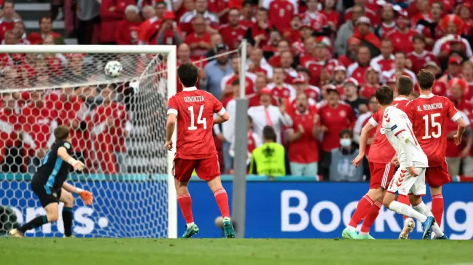 Дания "избухна": Завзе второто място и изхвърли Русия от Европейското първенство по футбол