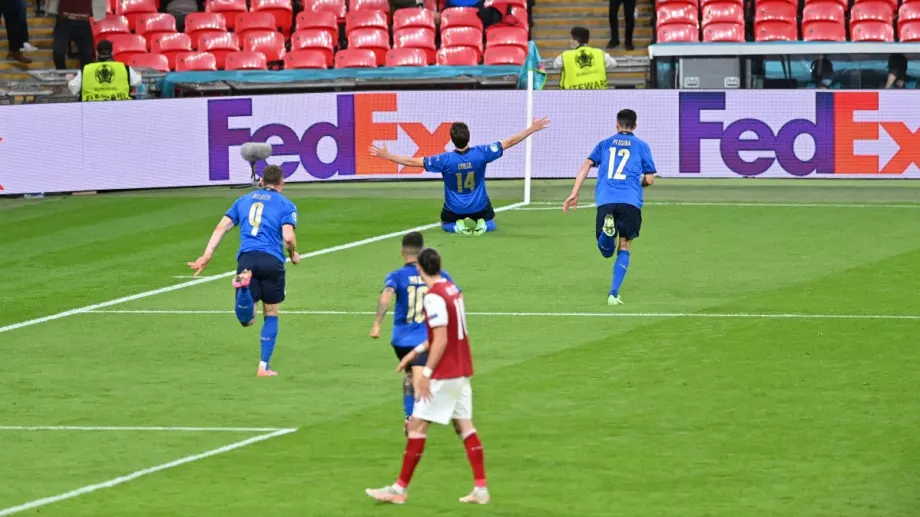 След 120 минути драма: Италия оцеля срещу Австрия и е на 1/4-финал на Евро 2020