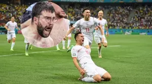 От сълзи на отчаяние до луд екстаз: Дивата реакция на фен на Швейцария при 3:3 (ВИДЕО)