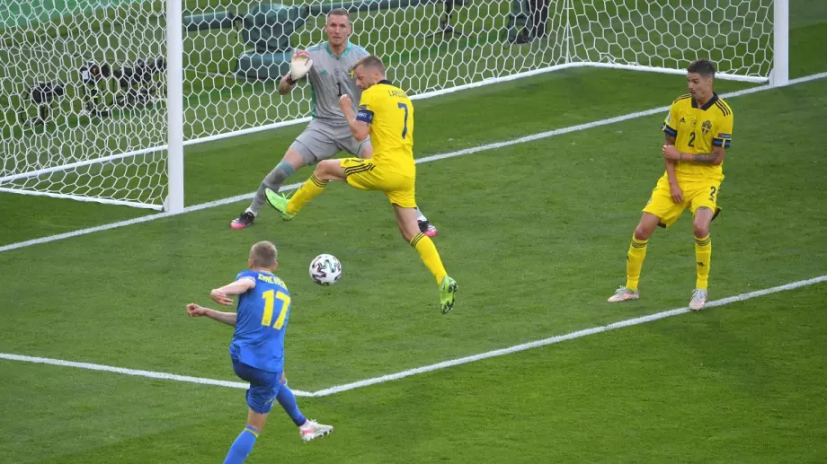Гол в 121' попари Швеция и прати Украйна на исторически 1/4-финал на Евро 2020