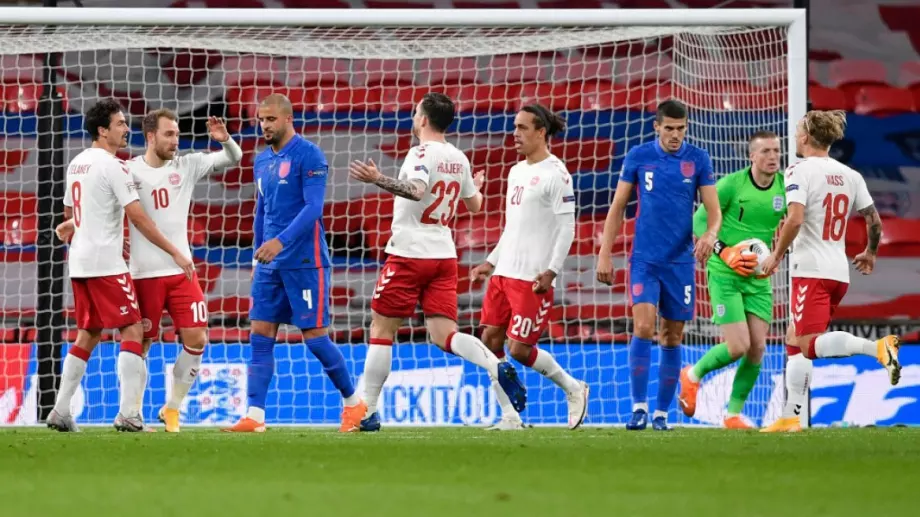 Червен картон и Ериксен герой: Англия е безпомощна в последните мачове с Дания (ВИДЕО)