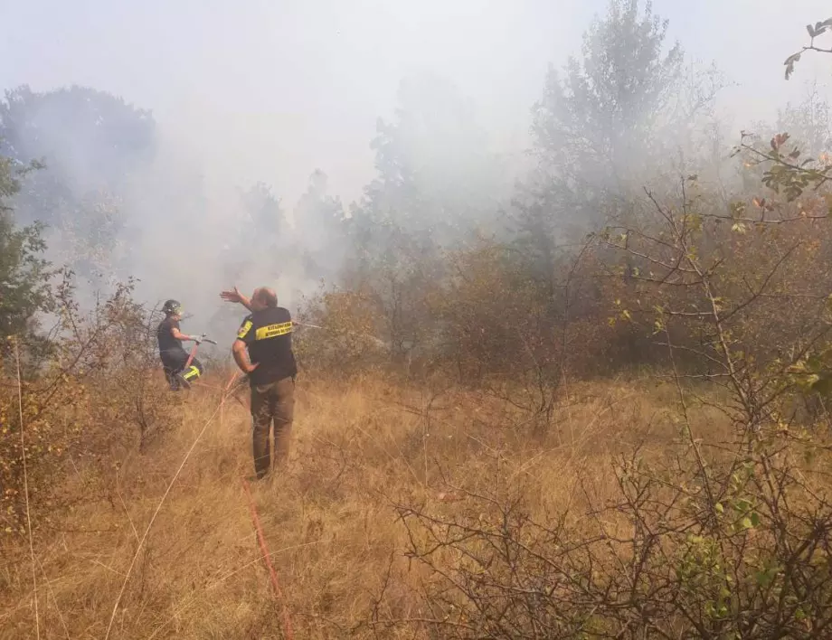 Пожар до газопровода край Благоевград