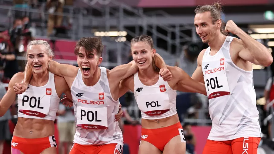 Невероятно: Полша постави олимпийски рекорд в дебюта на 4 х 400 смесена щафета