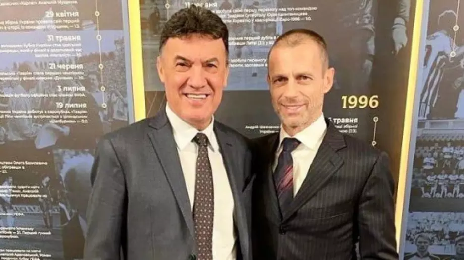 Борислав Михайлов увери Александър Чеферин, че българският футбол е в добри ръце