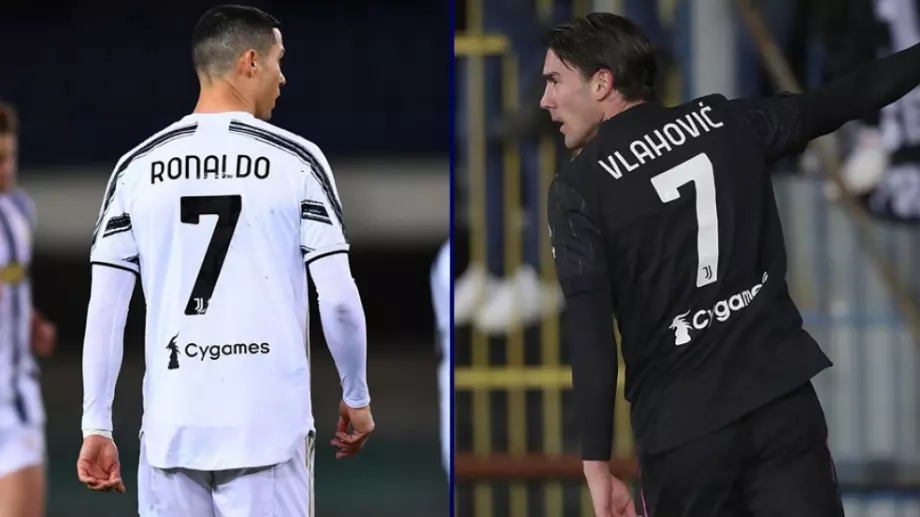 Треньорът на Ювентус Алегри коментира сравненията между Душан Влахович и Кристиано Роналдо