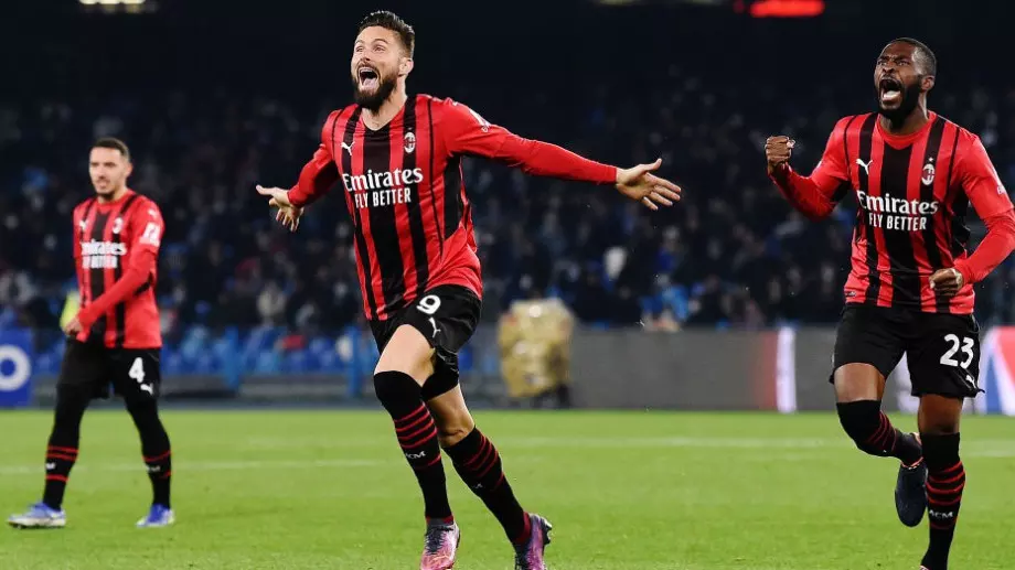 Рафаел Леао и Оливие Жиру донесоха победата на Милан срещу Болоня
