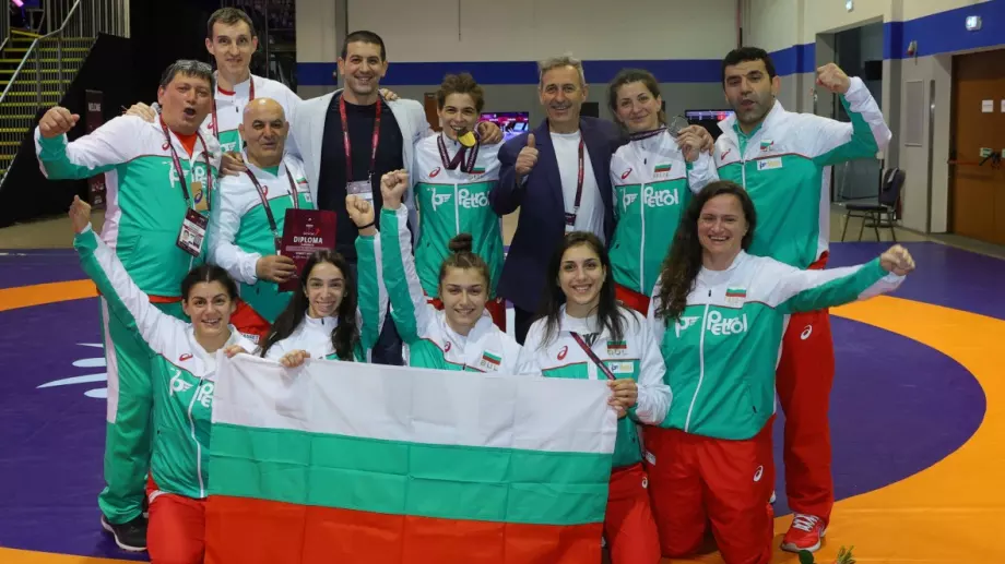 България е трета в отборното класиране при жените на Евро 2022 по борба