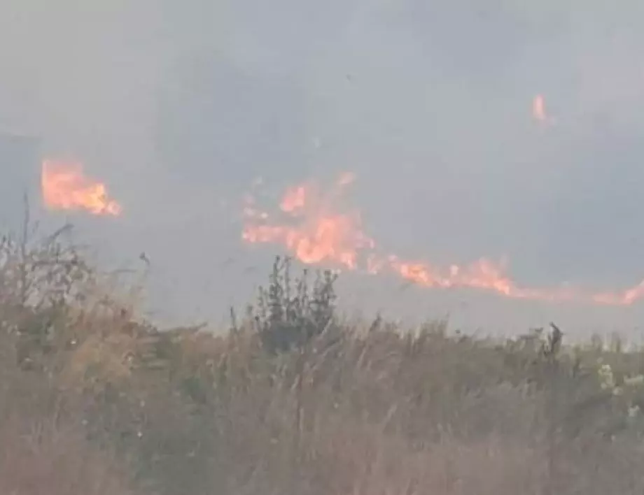 Пожар избухна близо до София