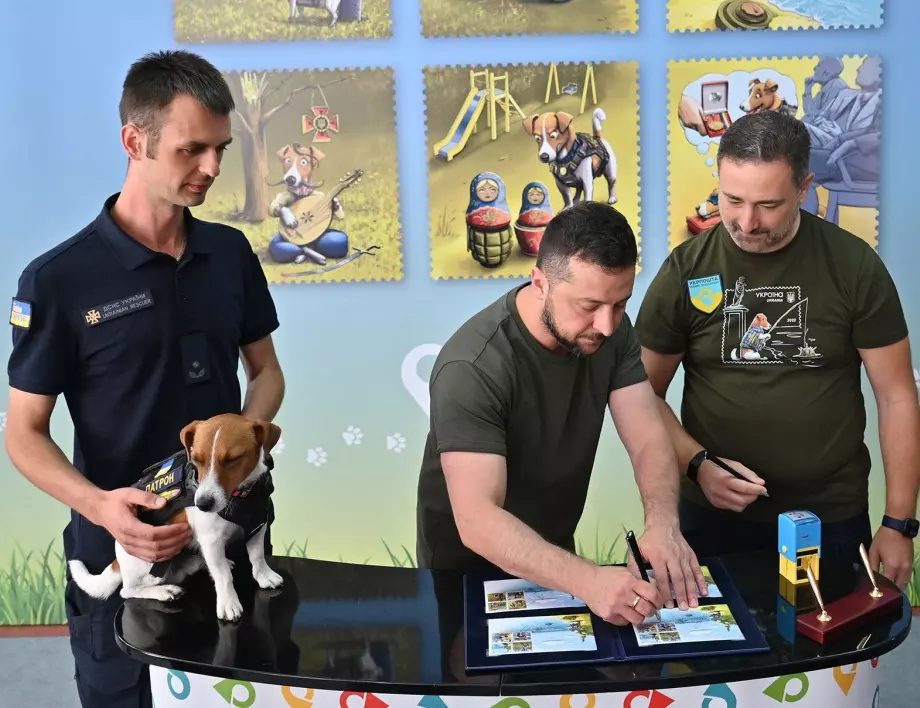 Президентът Зеленски и кучето Патрон откриха първия учебен ден в Ирпен (ВИДЕО)